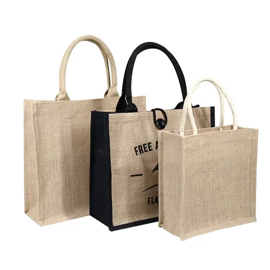 Xianghui Wholesale Fashion Handmade Gift Beach Carrier Jute Fabric Shopping Bag 