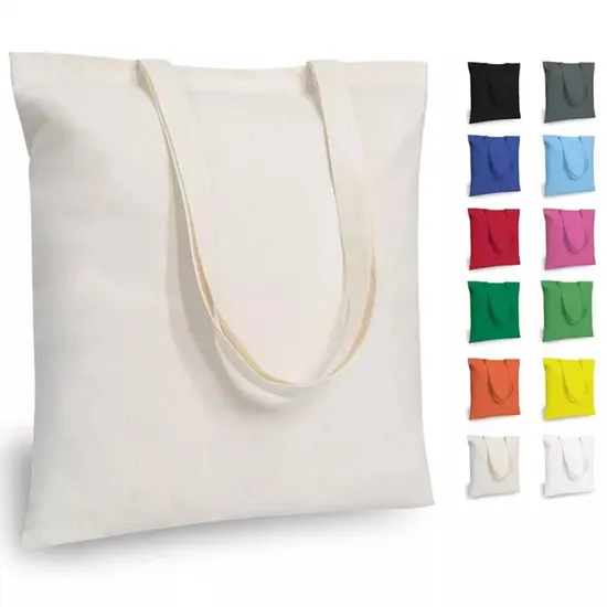 Custom Printed Logo Design Cotton Bag Black White Pink Natural Color 100% Cotton 