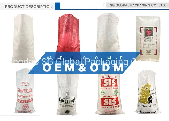 SGS Grs Certified Factory Wholesale Virgin Polypropylene BOPP Laminated 25kg 50kg PP Woven Empty Sack Rice Maize Grain Feed Seed Sugar Flour Wheat Packaging Bag 