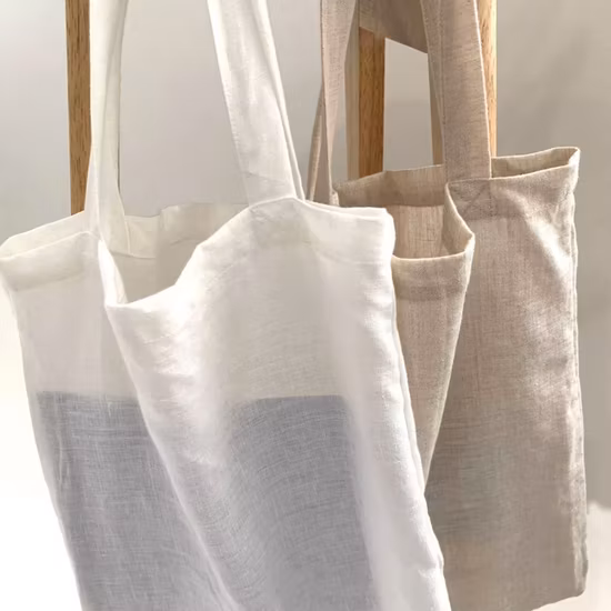 Sustainable Biodegradable Natural Fiber Fabric Cotton Linen Jute Hemp Tote Bag