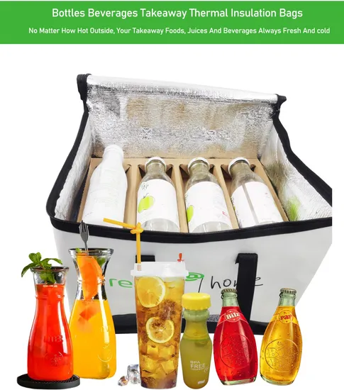 Laminated PP Non Woven 12 Bottle Separators Thermal Bag for Beverages 