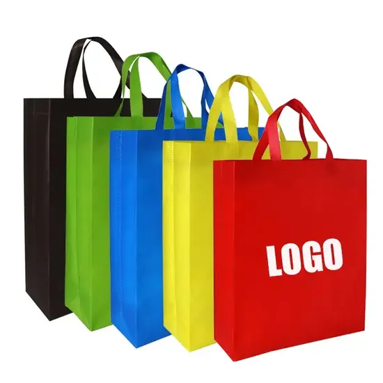 Wholesale Gift Promotional Grocery Tote Bag Ultrasonic Shopping PP Non Woven Bag 